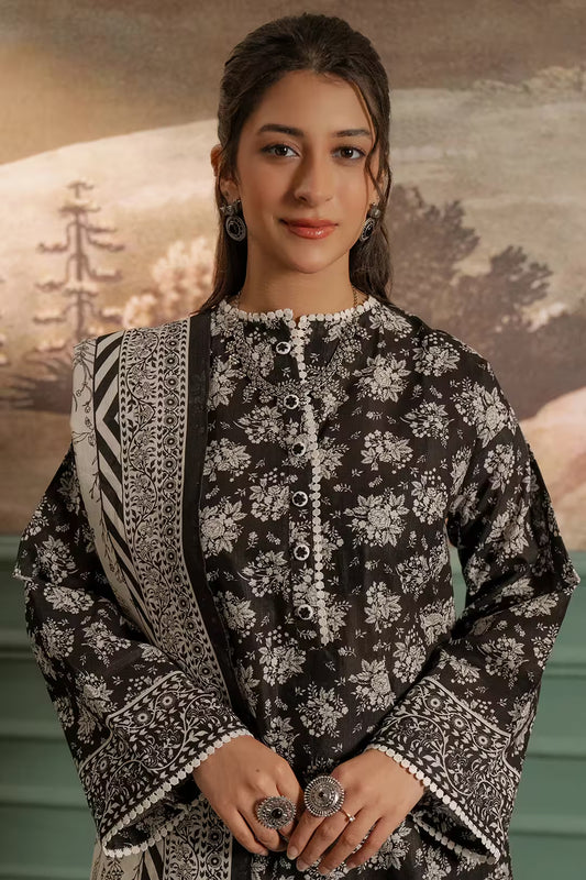 3-Piece Women's Unstitched Printed Suit