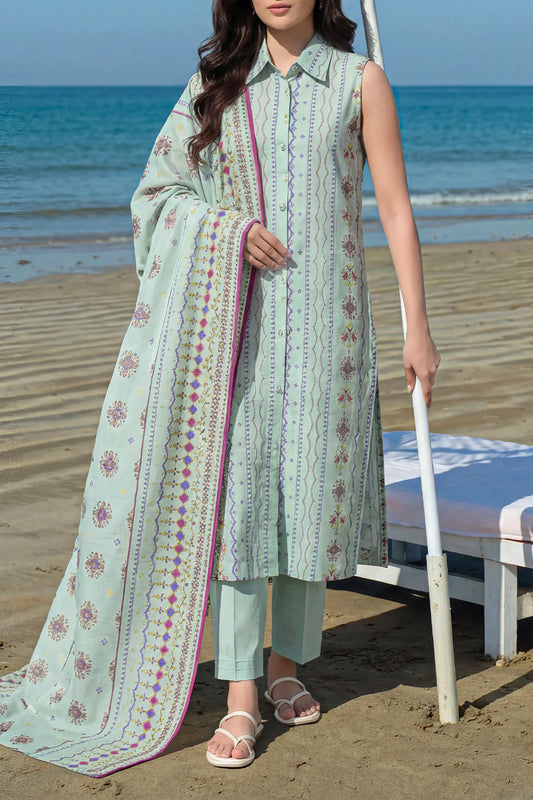 Unstitched Printed Lawn 3 Piece