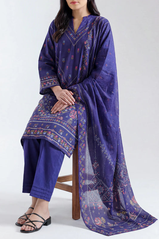 Unstitched Printed Lawn 3 Piece