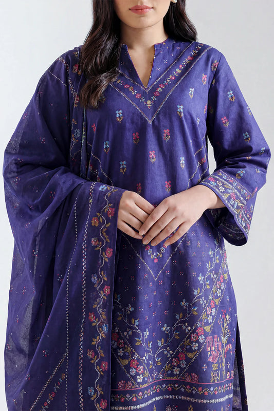 Unstitched Printed Lawn 3 Piece