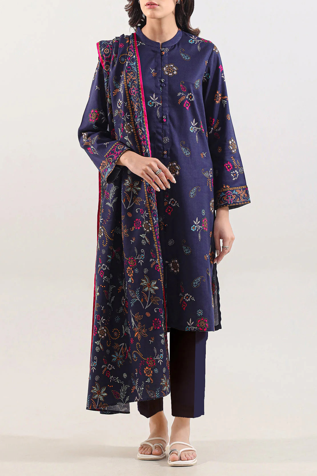 Unstitched Printed Lawn 3 Piece