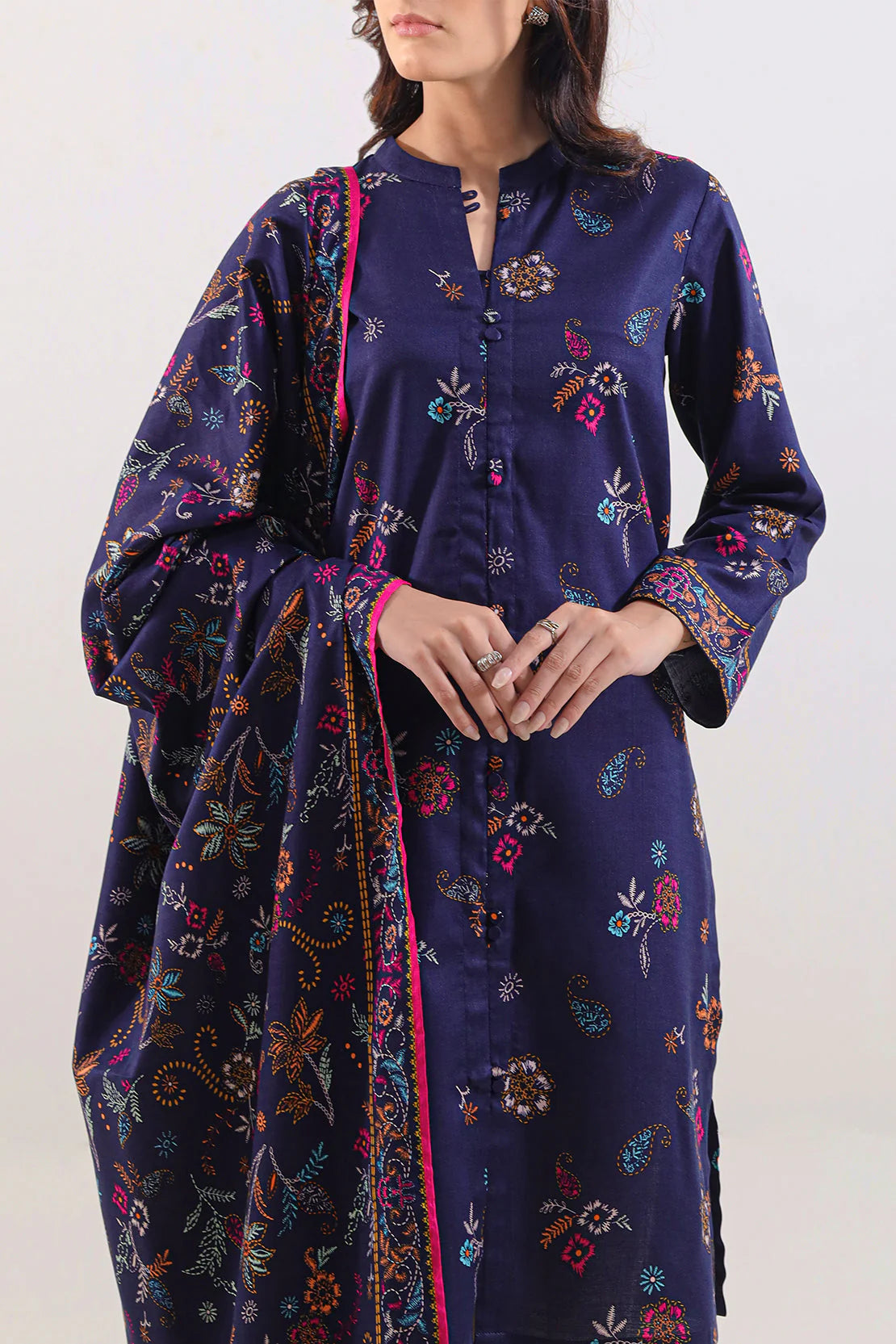 Unstitched Printed Lawn 3 Piece