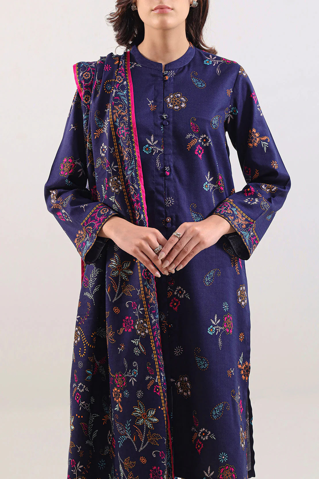 Unstitched Printed Lawn 3 Piece
