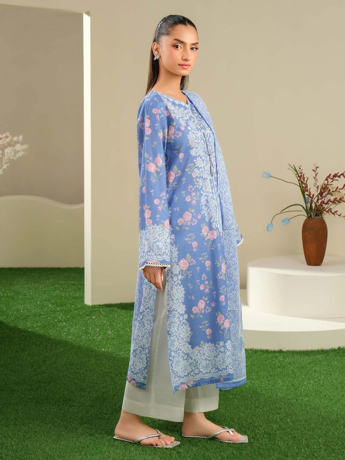 Printed Lawn Suit - Coordinated Print Design