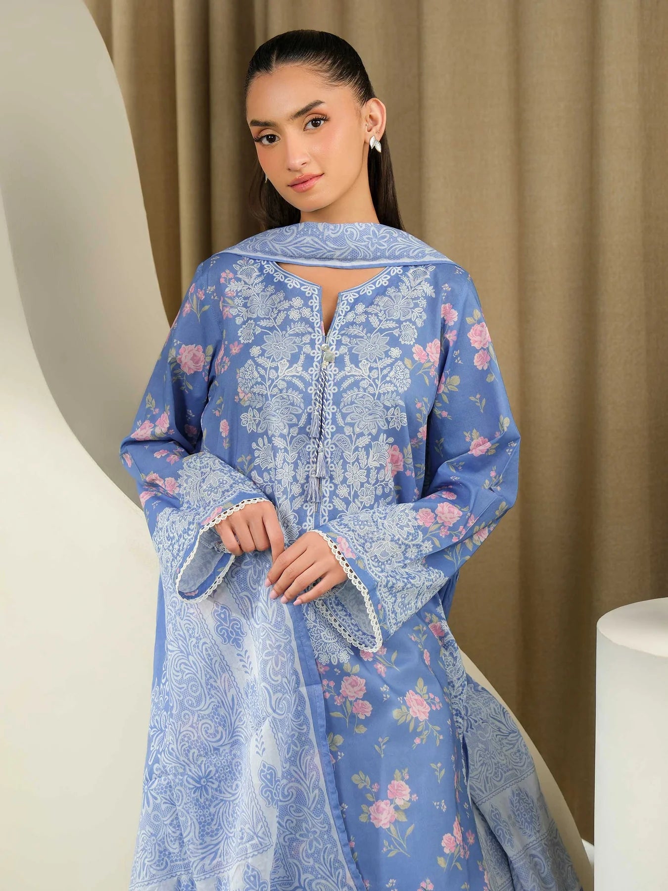 Printed Lawn Suit - Coordinated Print Design