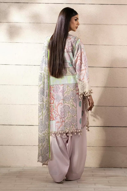 3-Piece Women's Unstitched Printed Suit