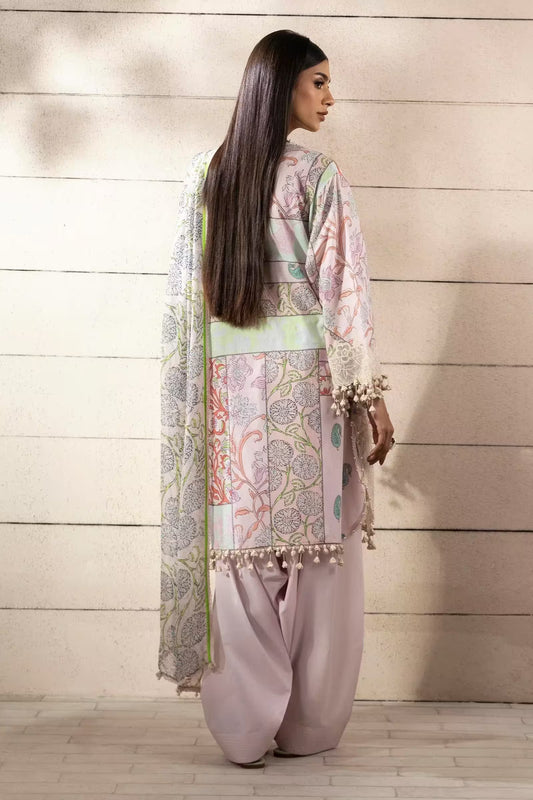 3-Piece Women's Unstitched Printed Suit