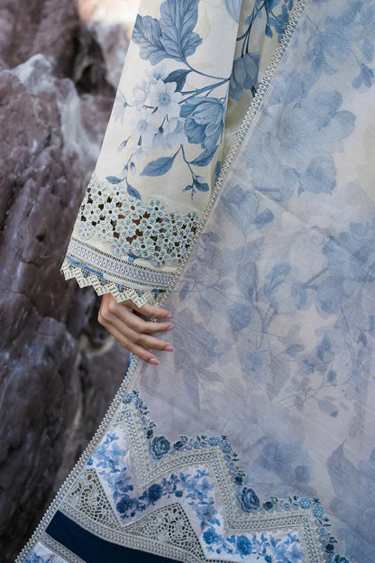 Close-up of a floral embroidered garment with intricate patterns.